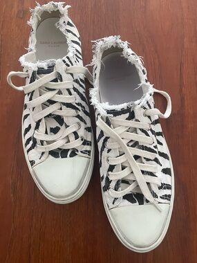 Saint Laurent low top canvas animal print sneakers size 40 (10 US)
